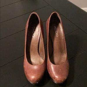 Aldo Brown Leather Pumps Size 39